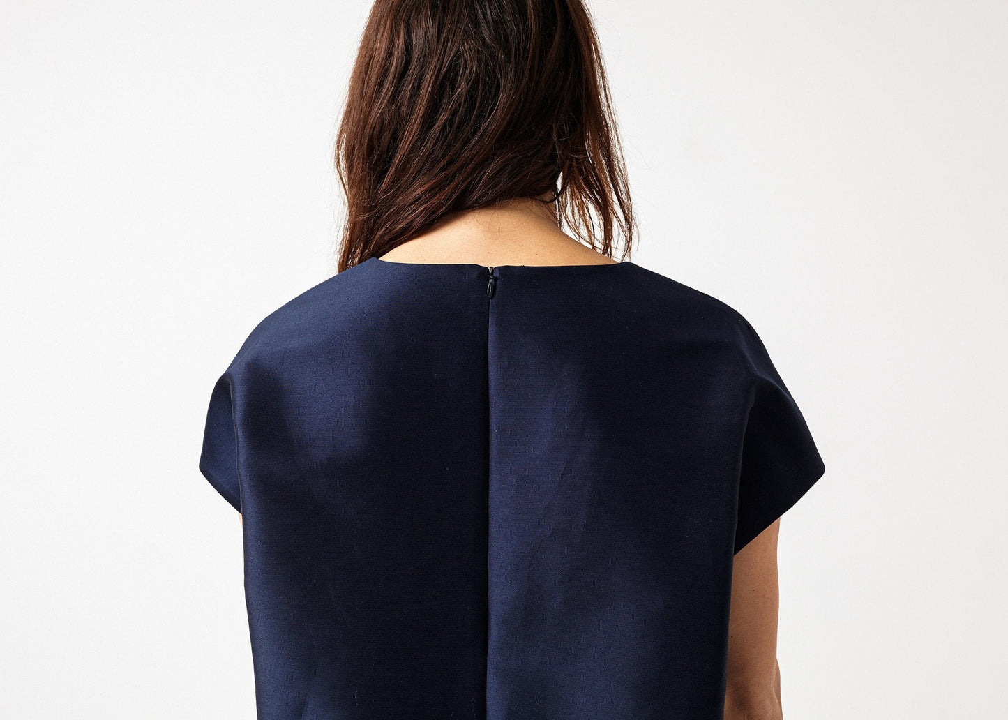 Bluse mit versteckten Ärmeln in Navy