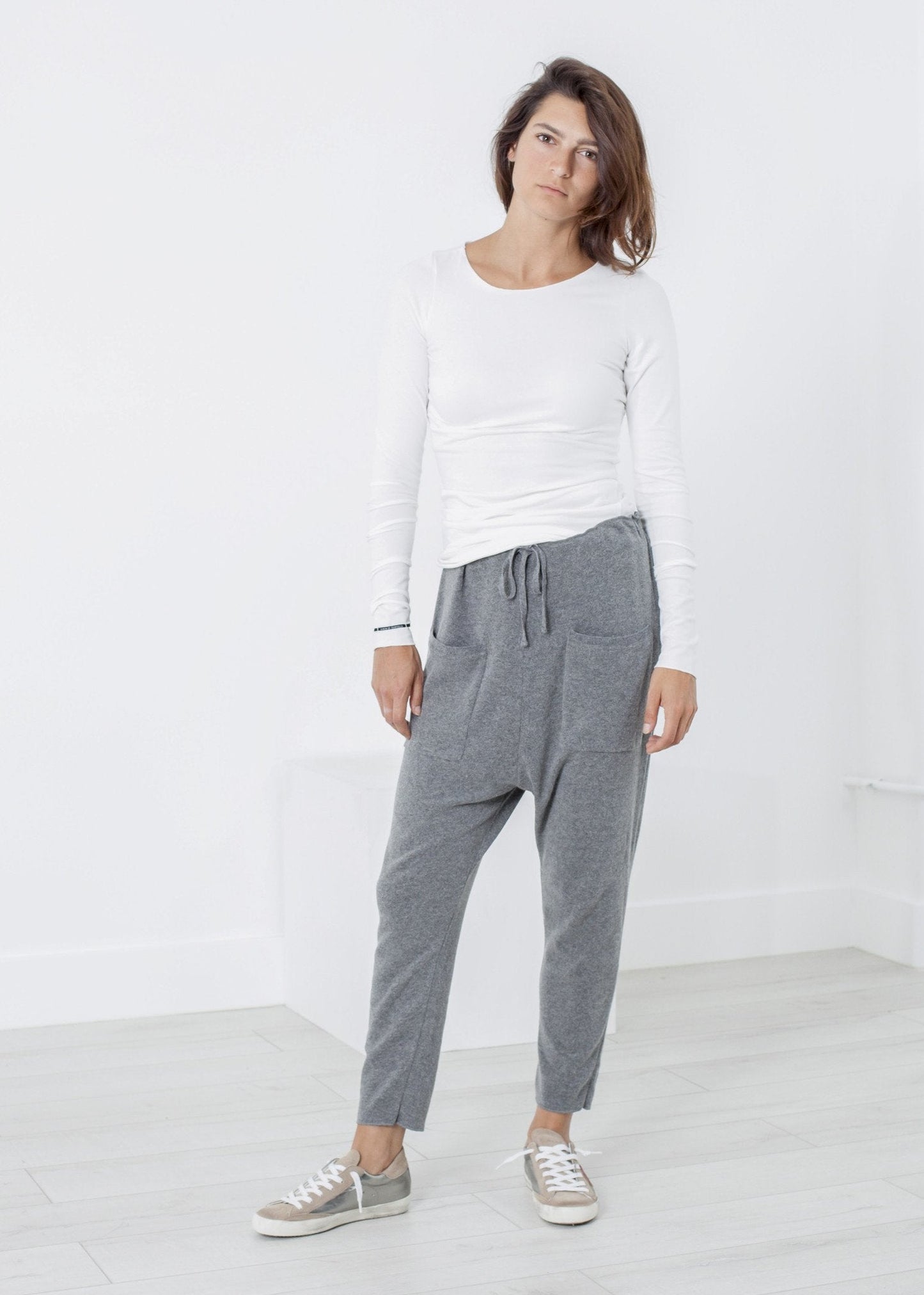 Stretch-T-Shirt in Milch