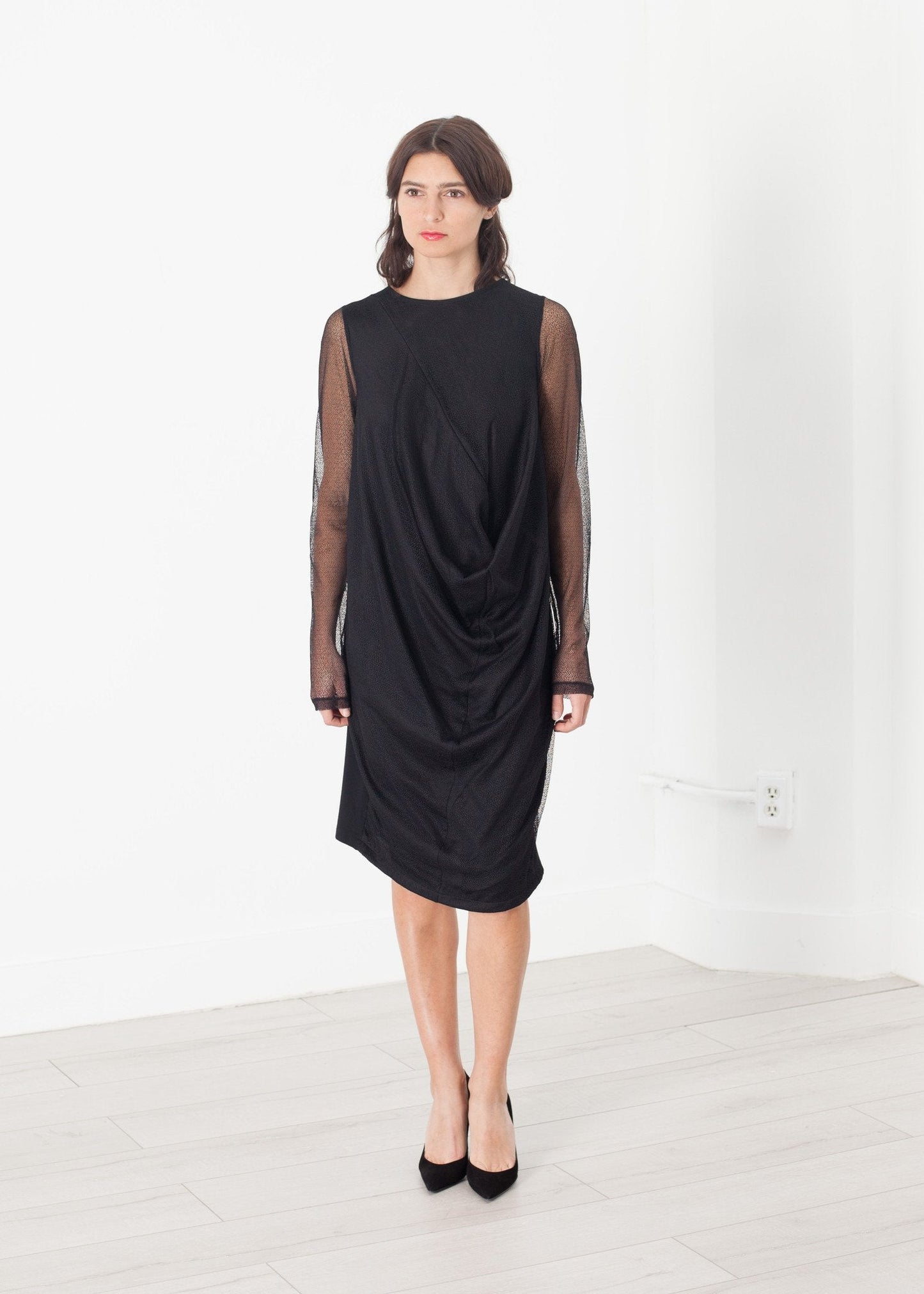 VESTIDO DE RED EN NEGRO