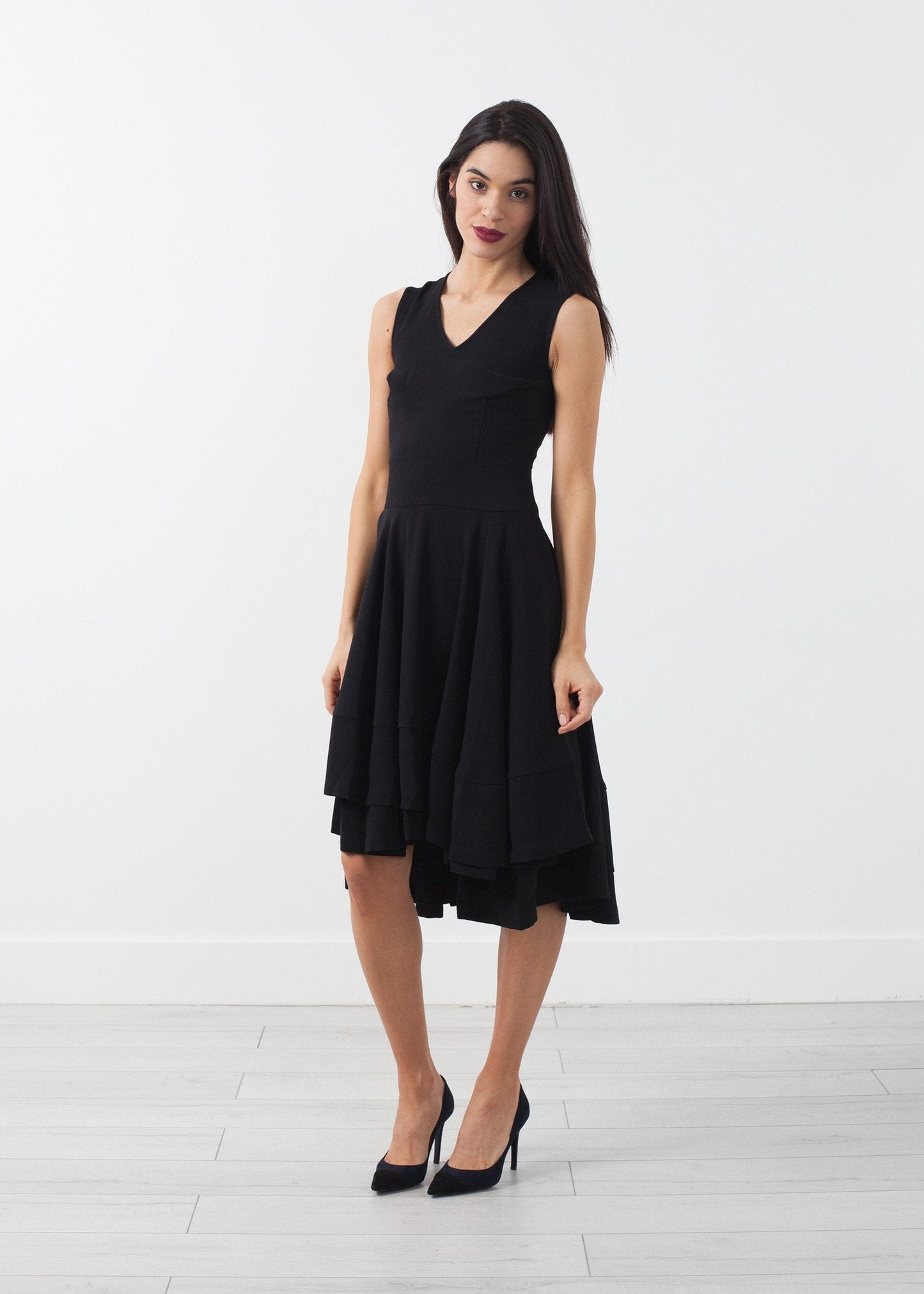 Vestido con cuello en V