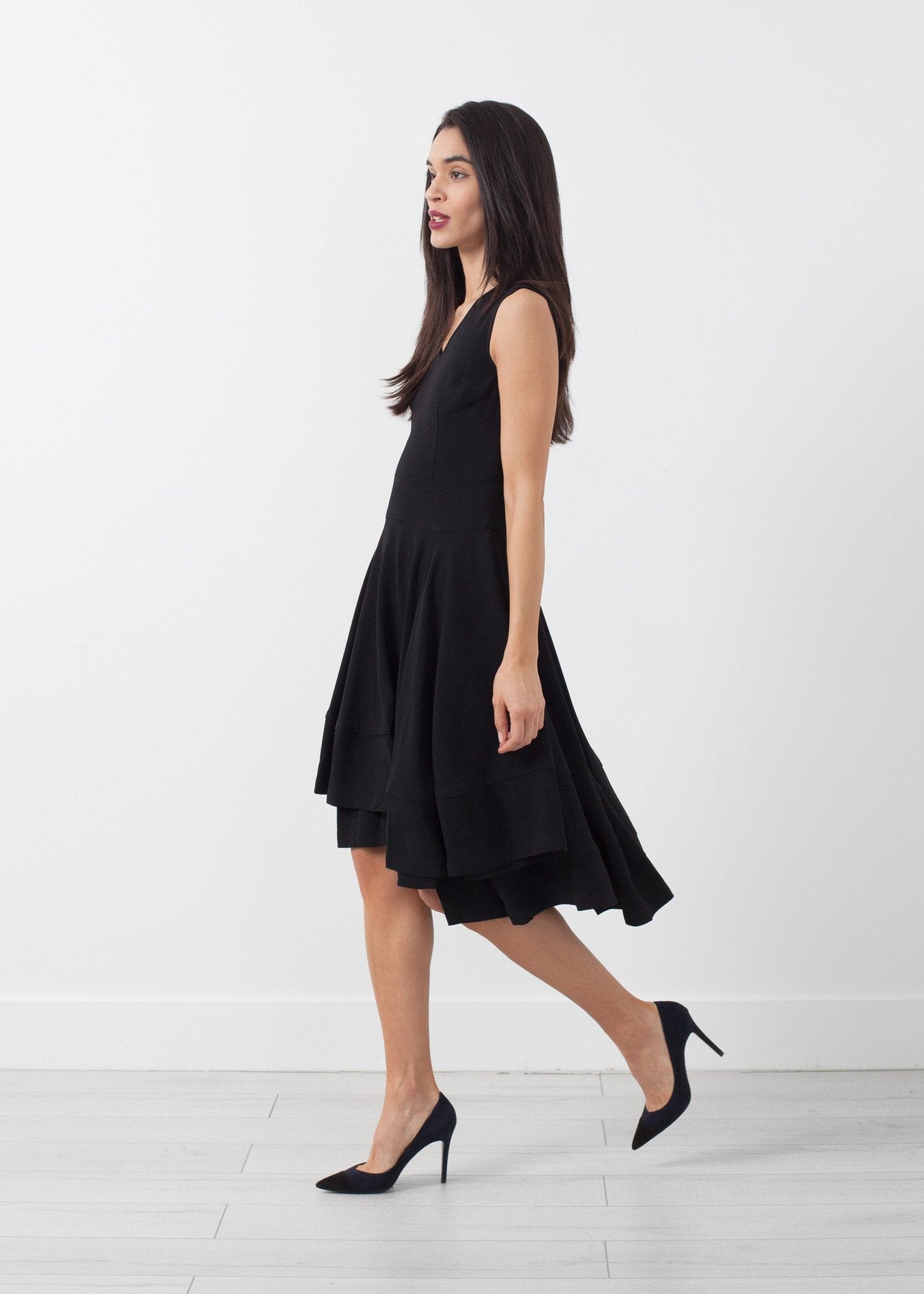 Vestido con cuello en V