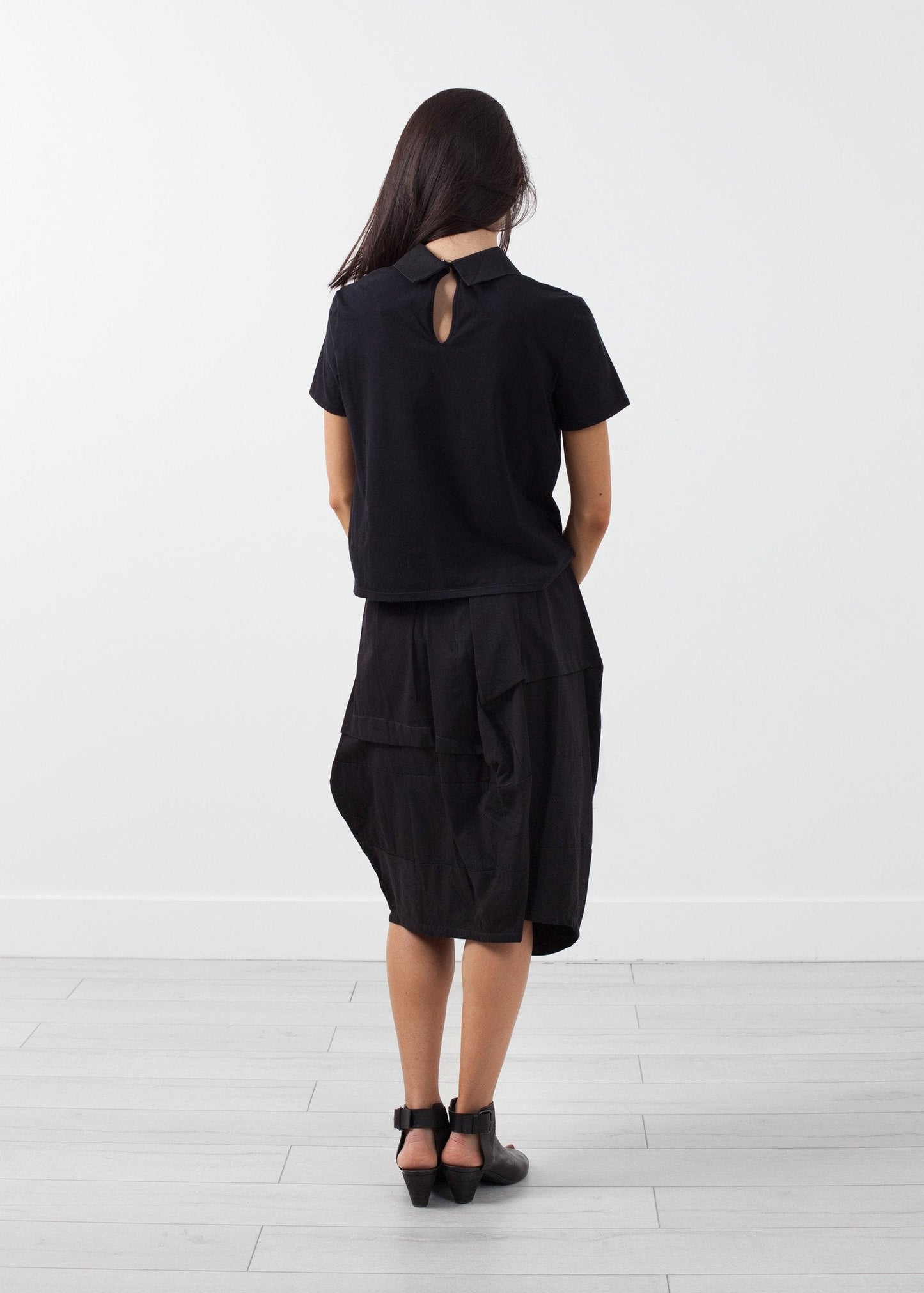 Blusa de cuello doble