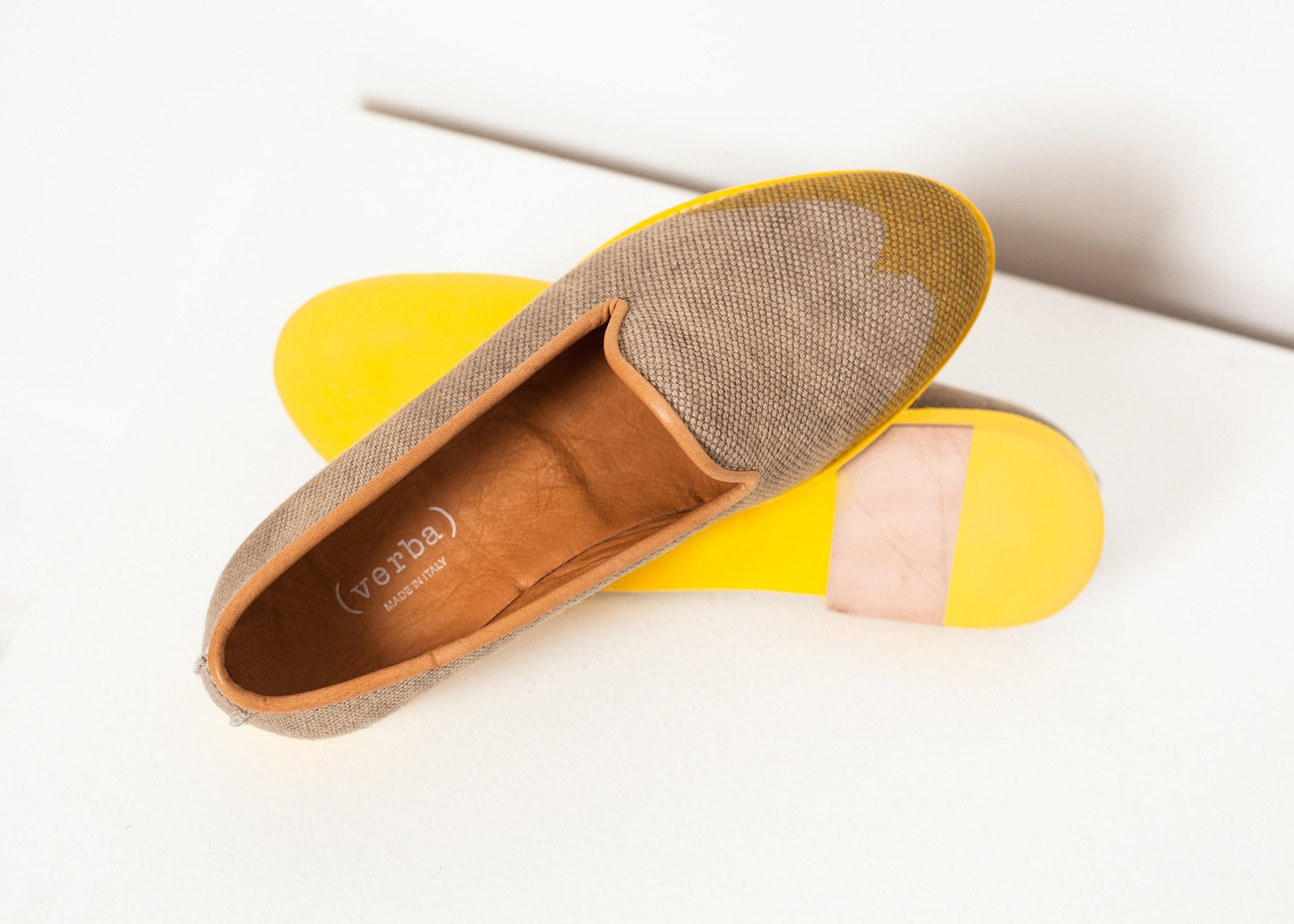 Wingtip-Loafer in Gelb