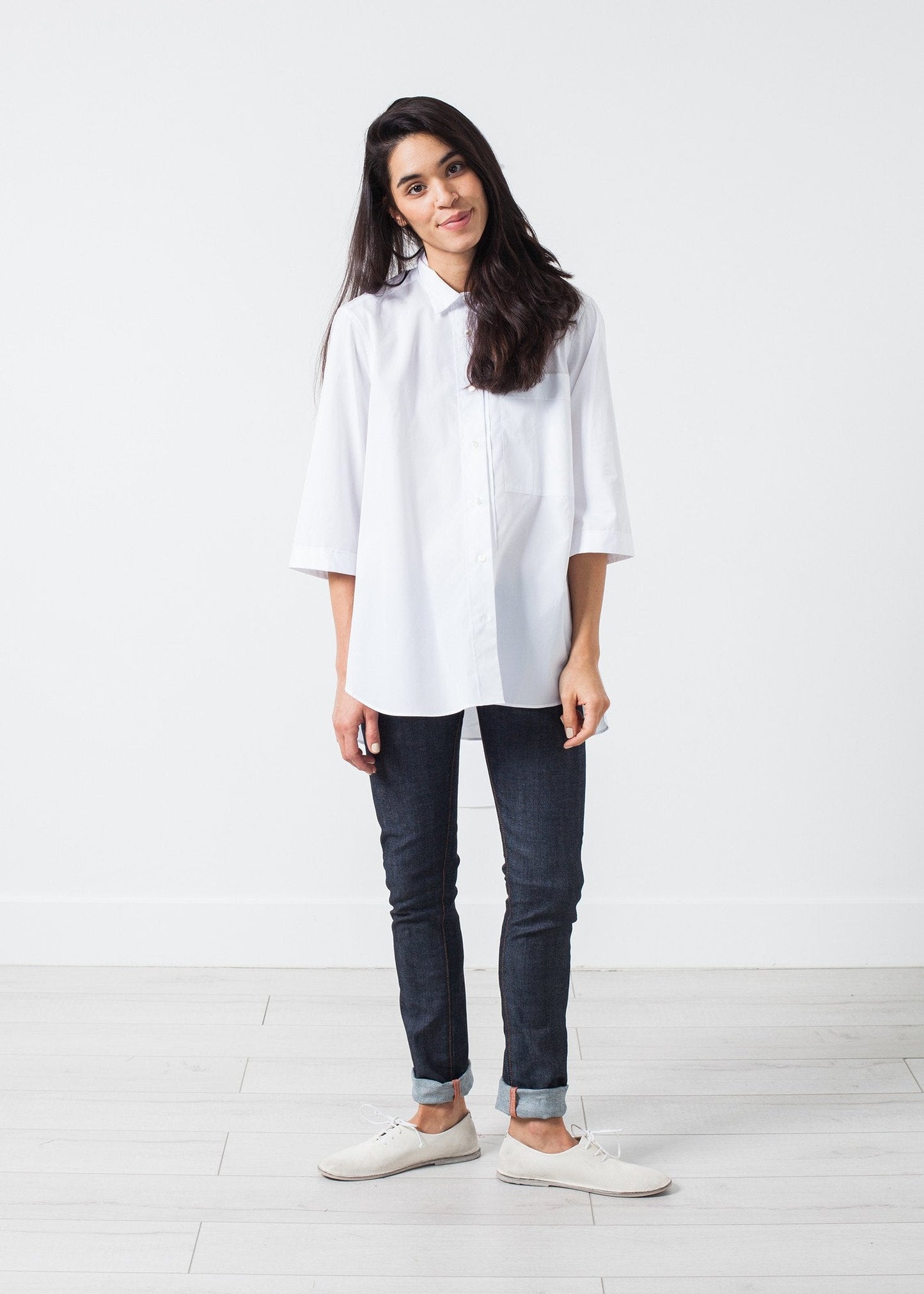 Enge Stretch-Jeans in Indigo