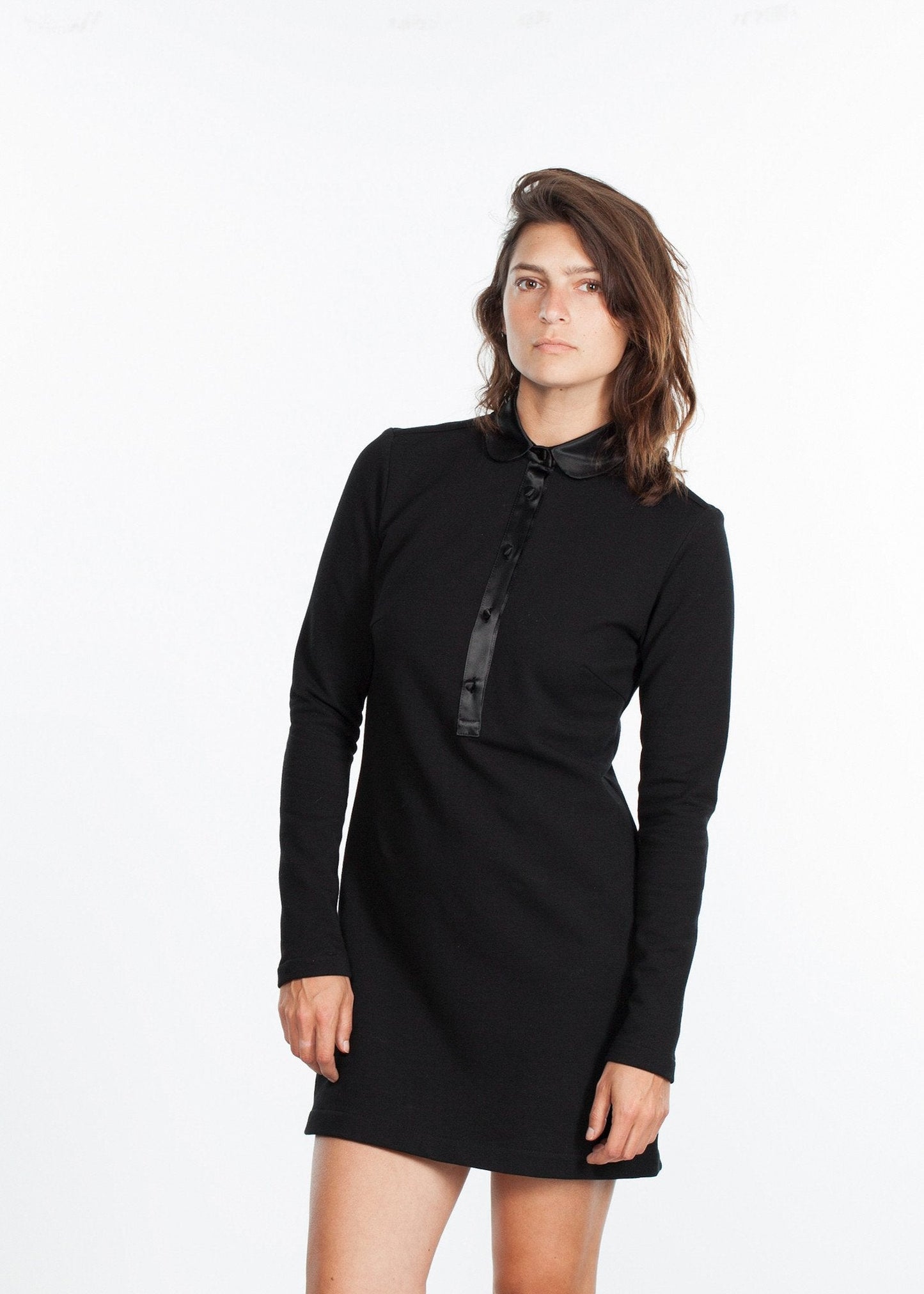 Robe en jersey polaire noire