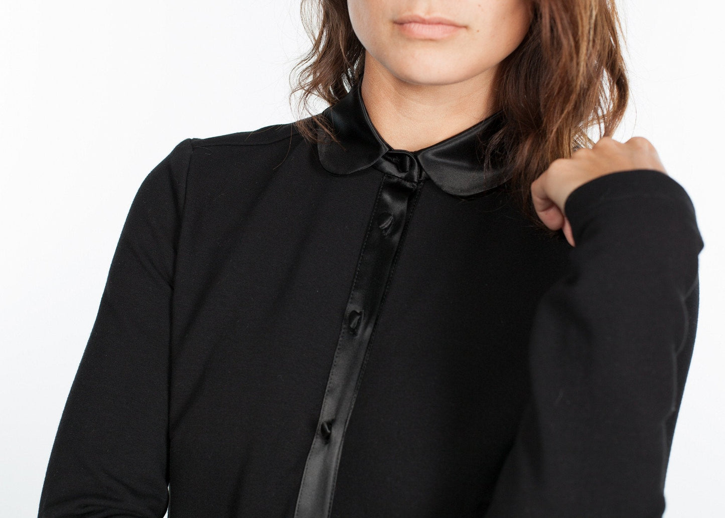 Robe en jersey polaire noire