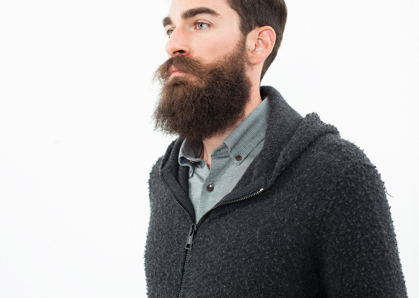 Maglione con zip Pill in antracite