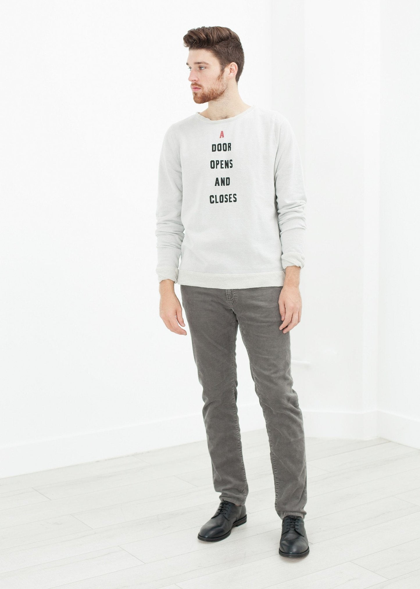 Vintage-Sweatshirt in Hellgrau 