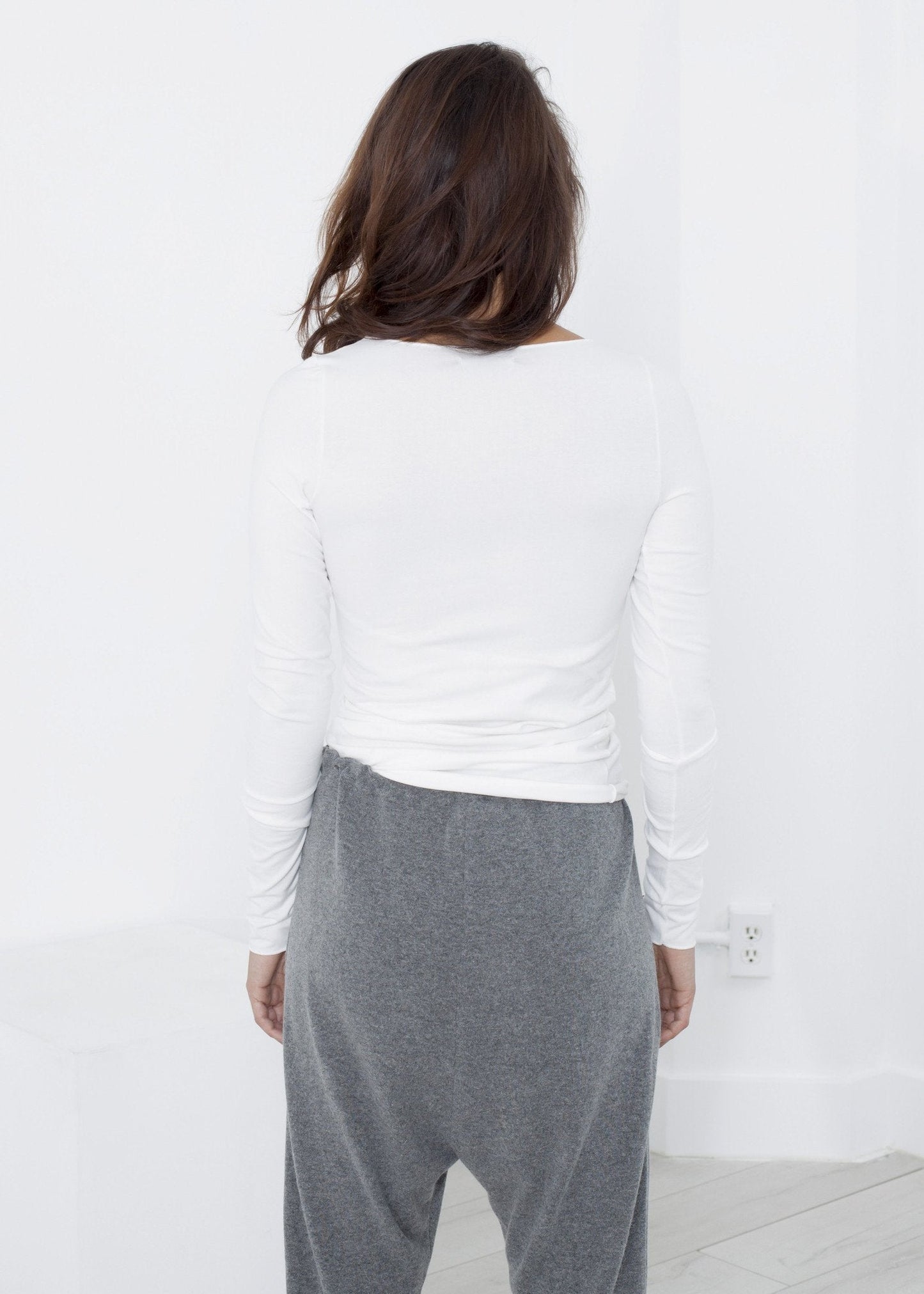 Stretch-T-Shirt in Milch 
