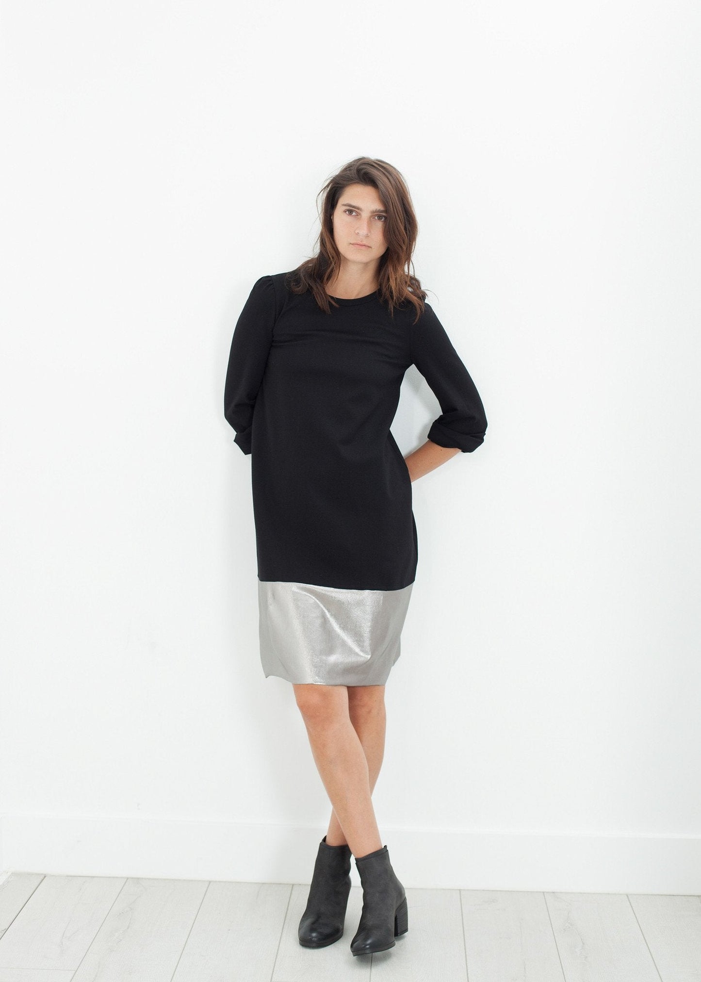 Robe Border en Noir/Argent