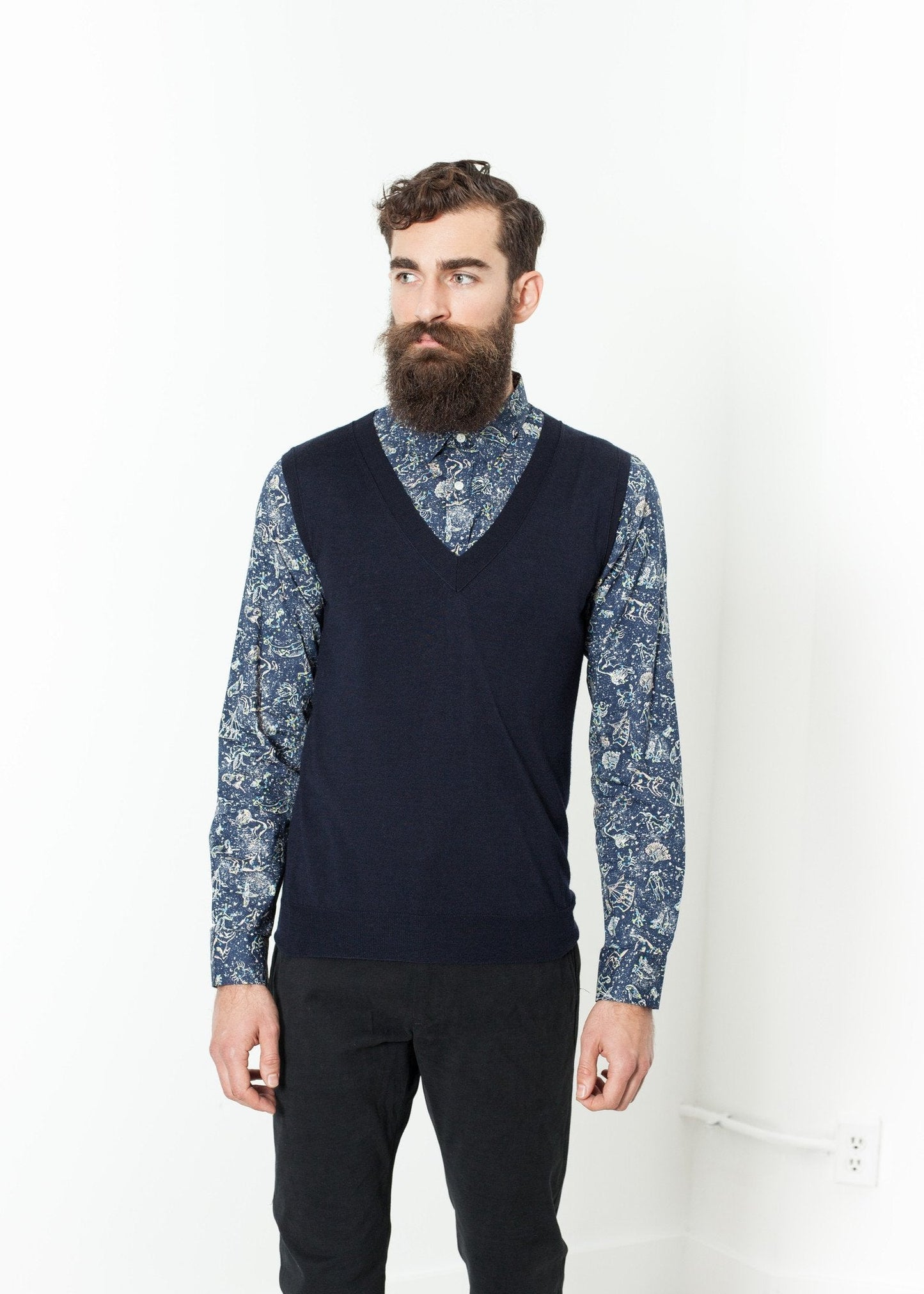 Einfache Weste in Navy