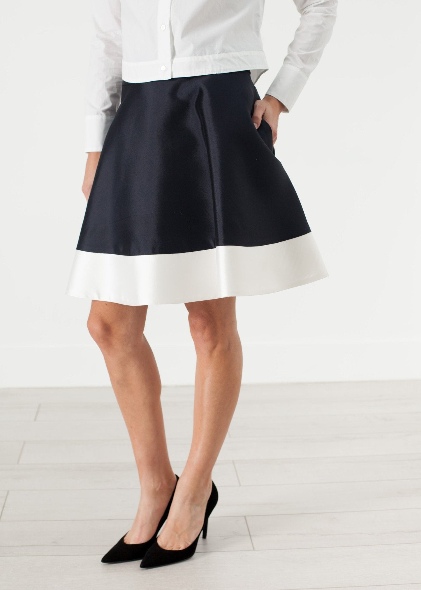 Falda Circular en Azul Marino