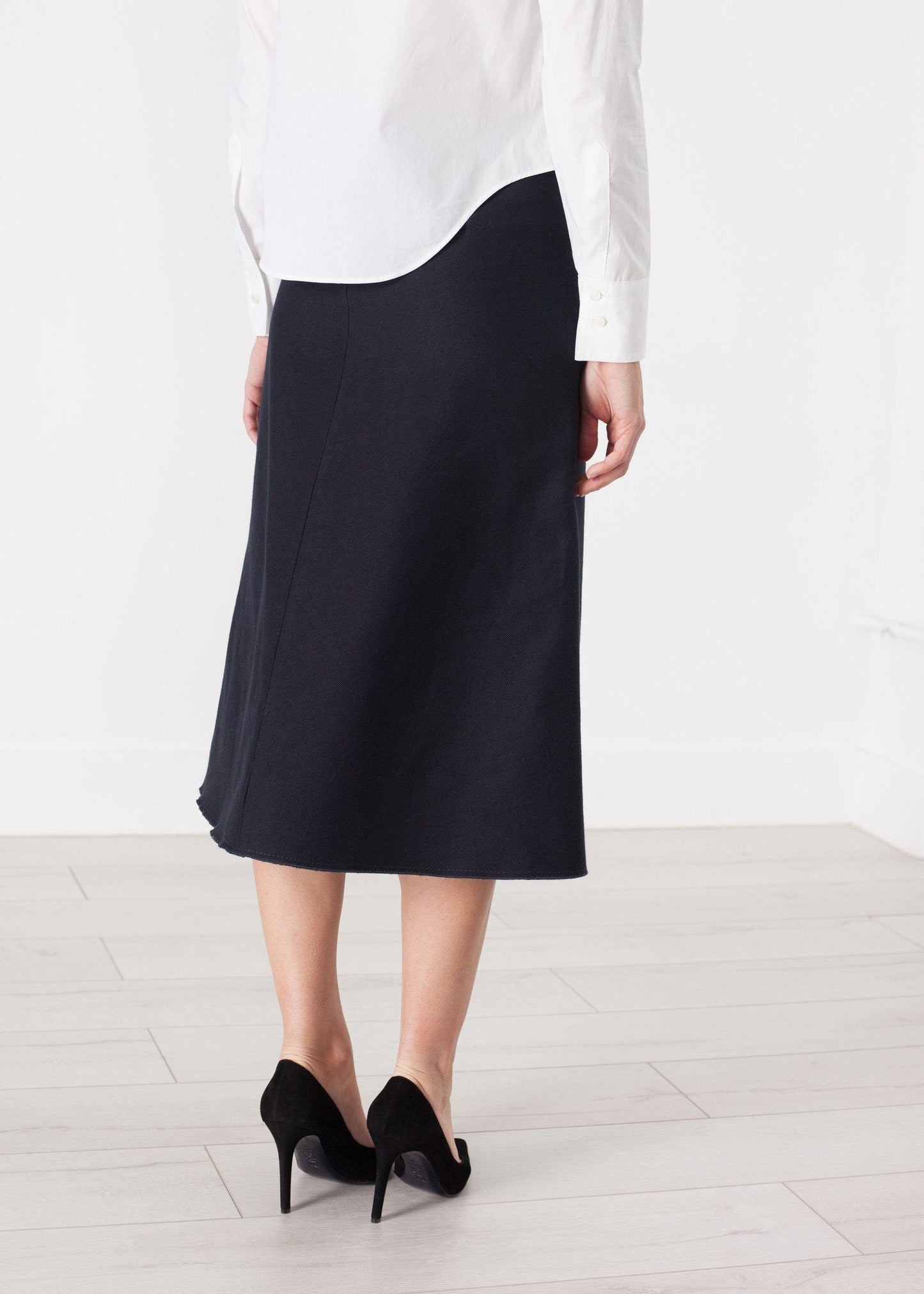 Jupe plissée en tulle bleu marine