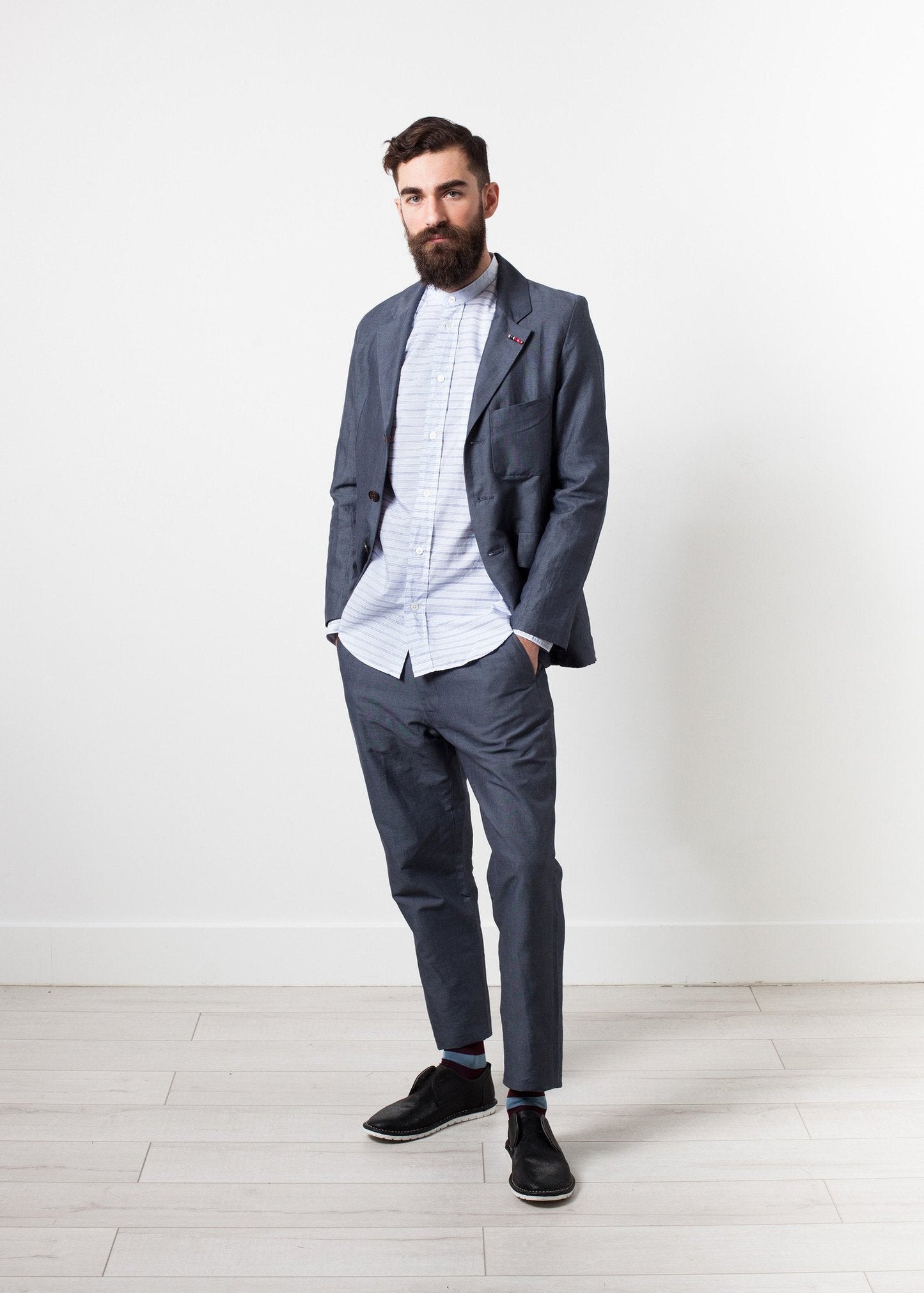Camicia formale con collo alla coreana