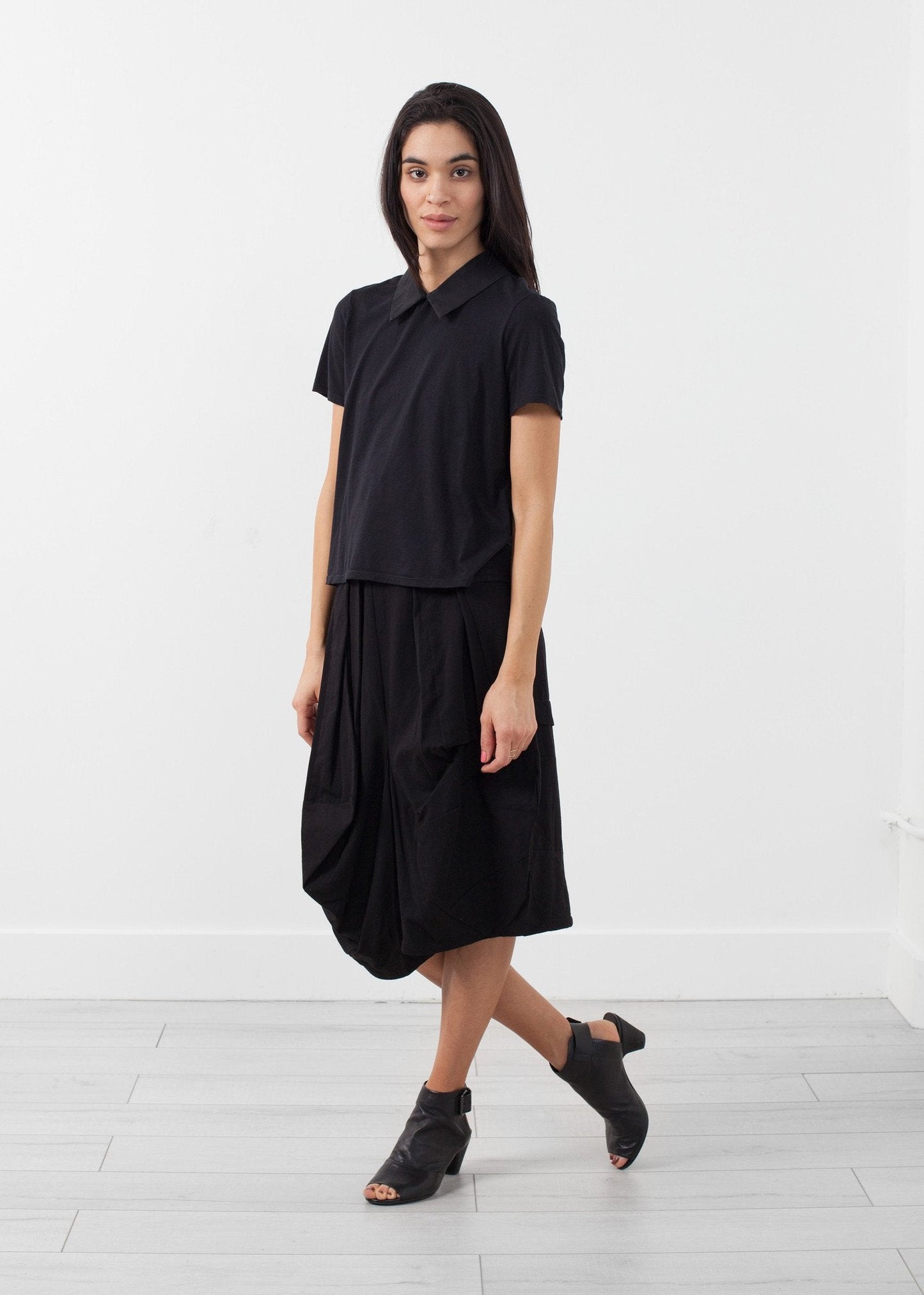 Blusa de cuello doble