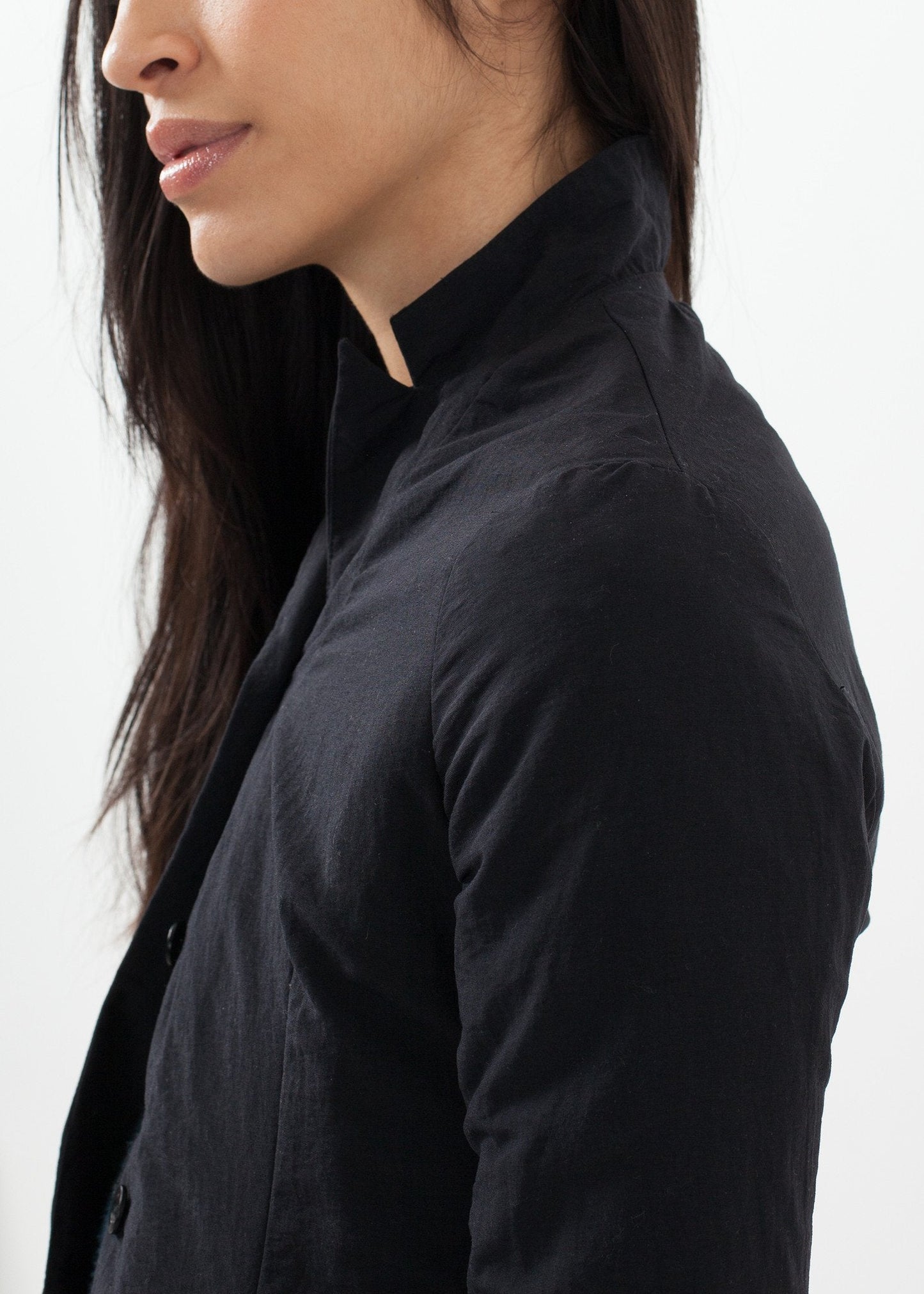 Lange Nylonjacke