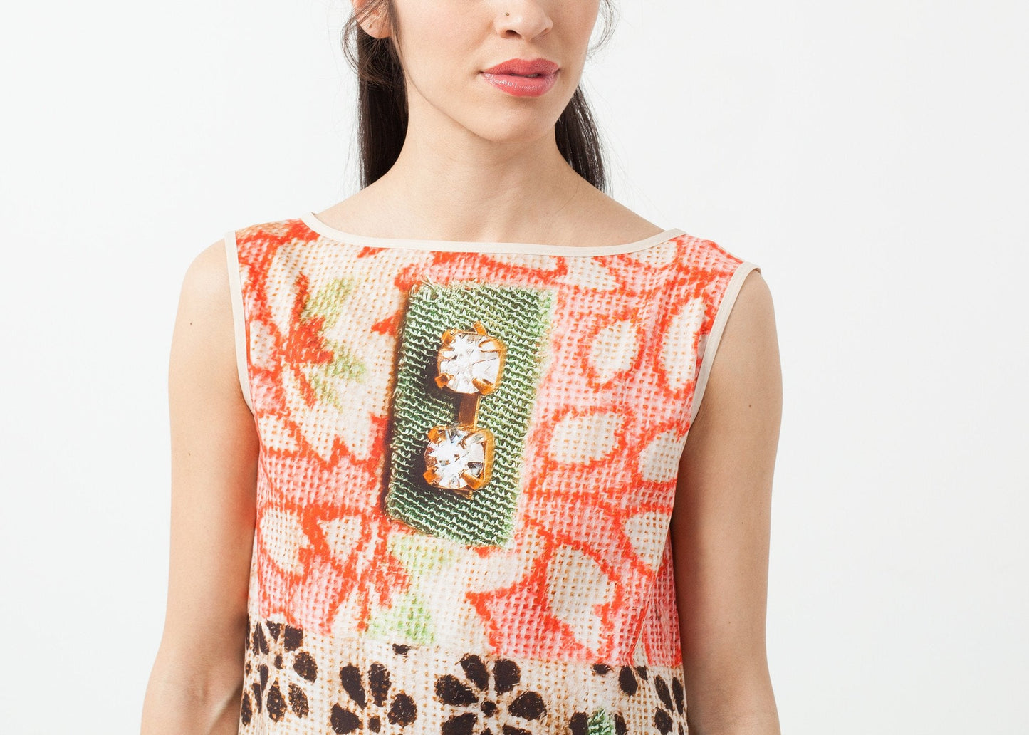 Vestido floral sin mangas