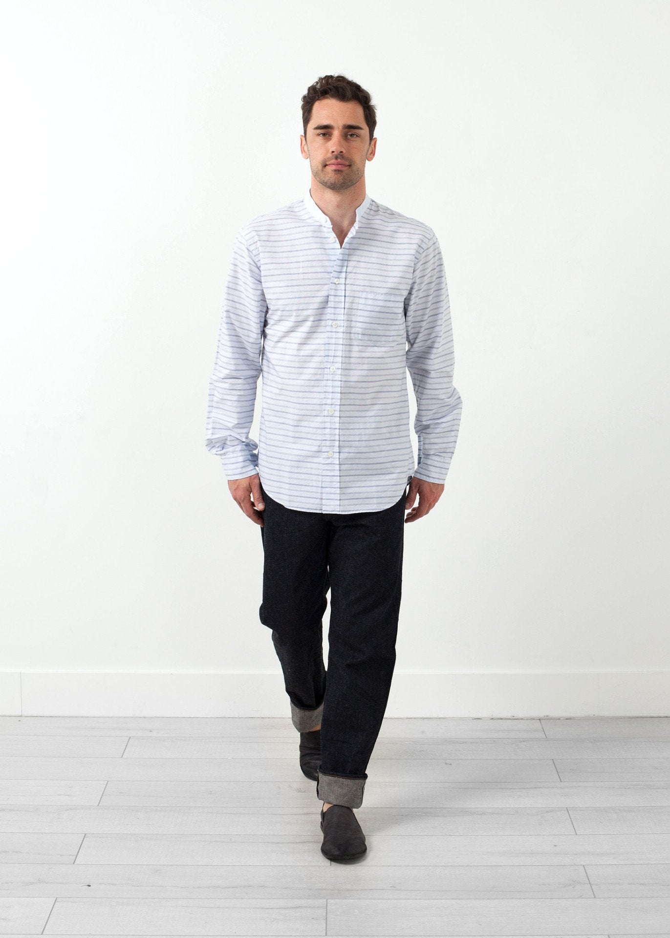 Camicia formale con collo alla coreana