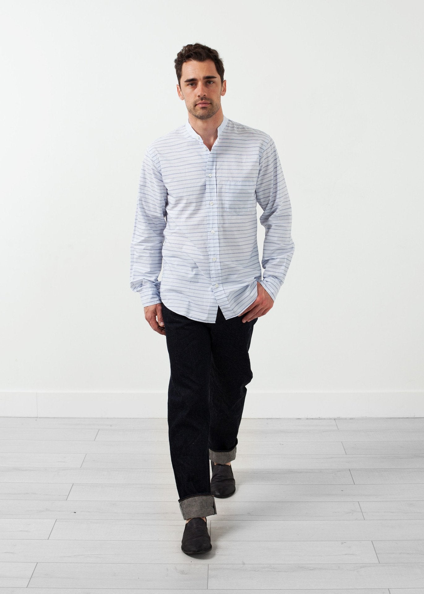 Camicia formale con collo alla coreana