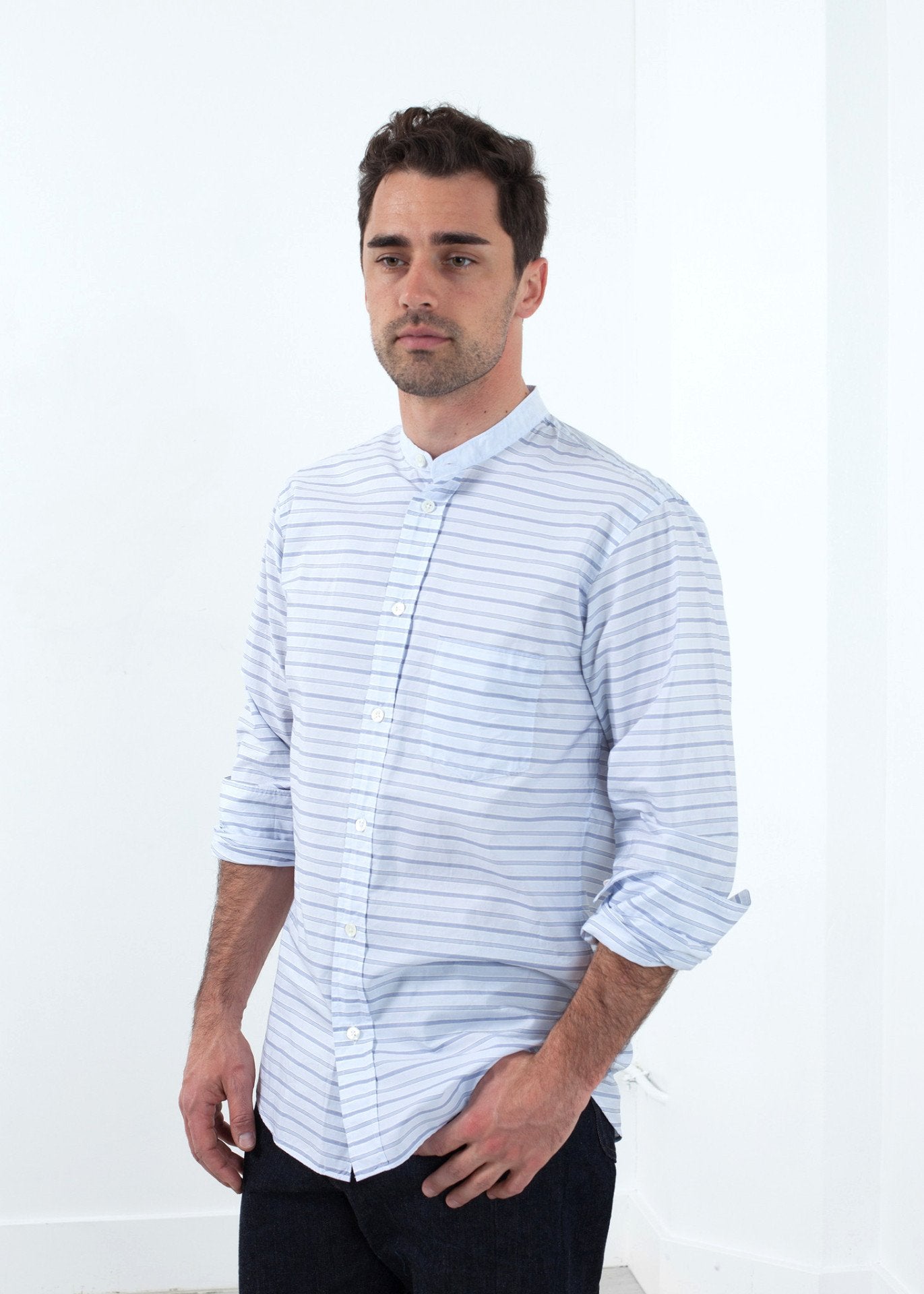 Camicia formale con collo alla coreana