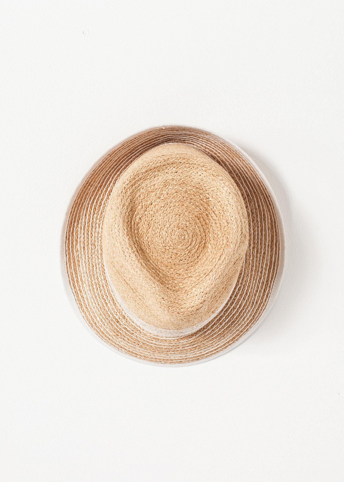 Chapeau Washboard en Paille/Blanc