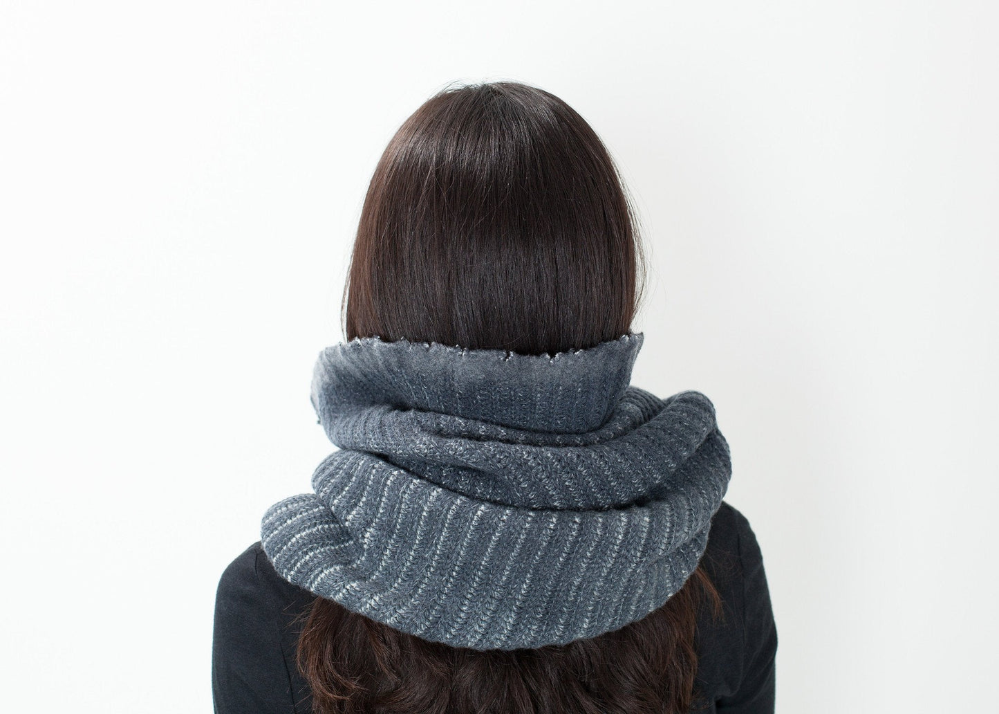 Calentador de cuello de punto en gris
