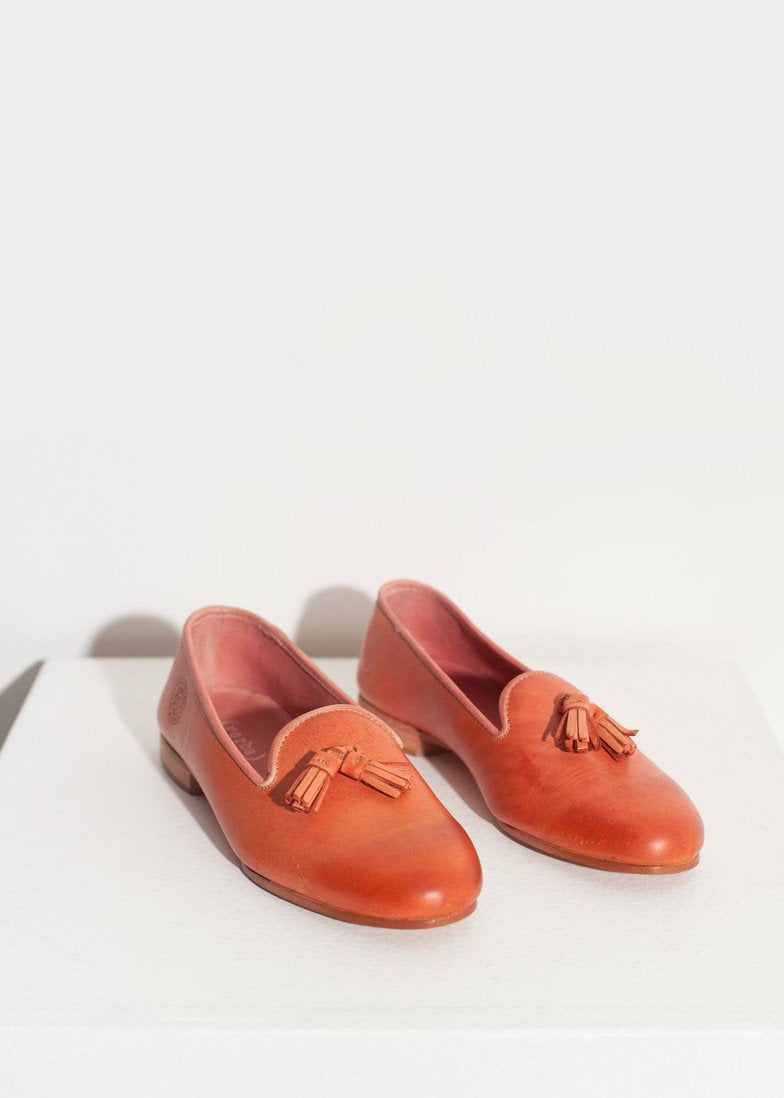 Leder-Loafer in Rosa