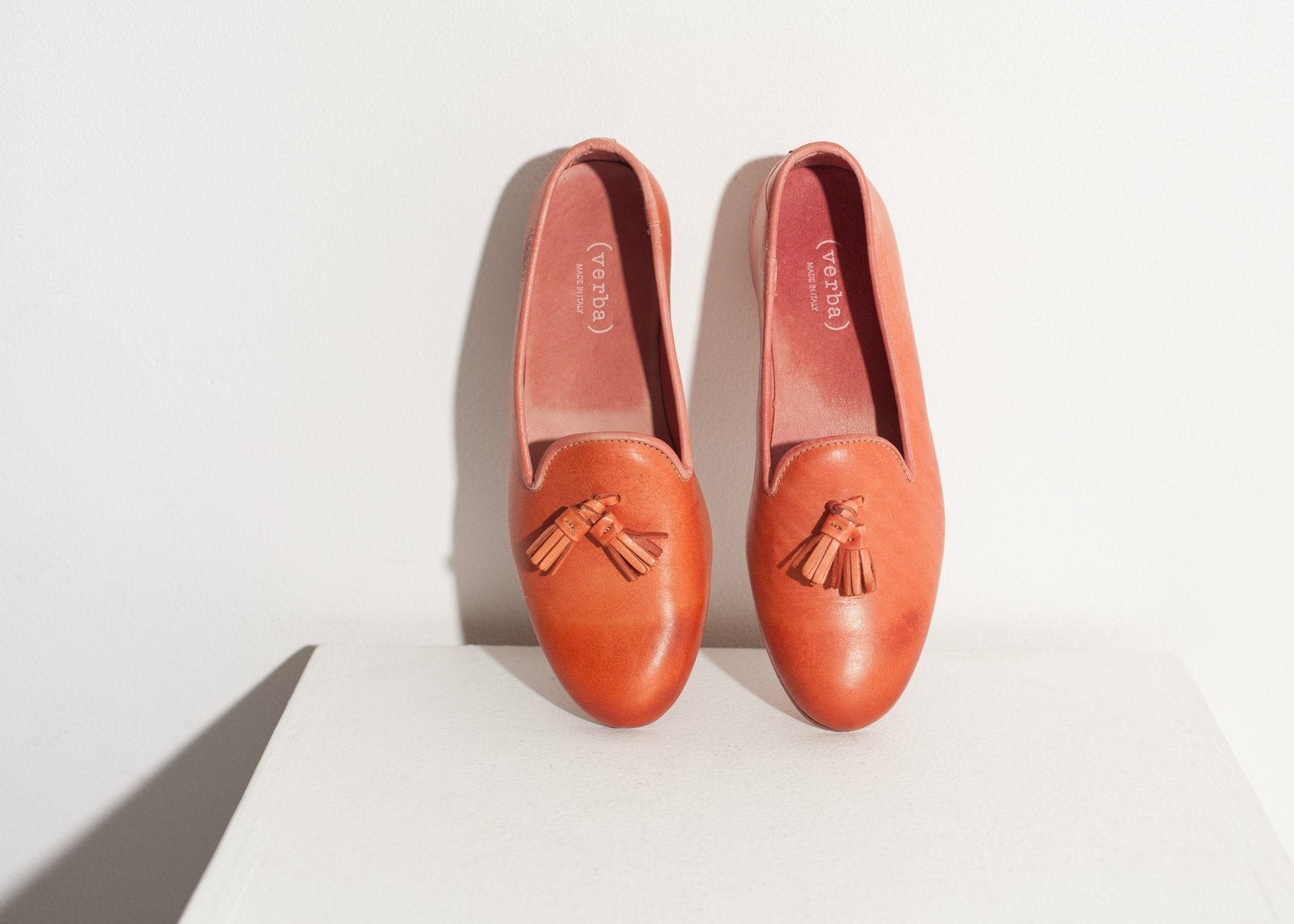 Leder-Loafer in Rosa