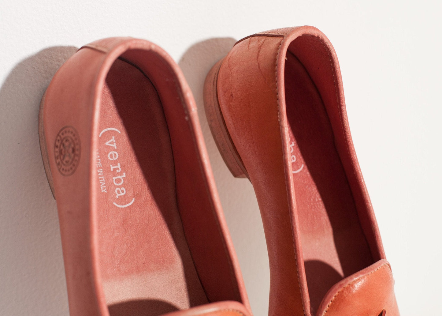 Leder-Loafer in Rosa