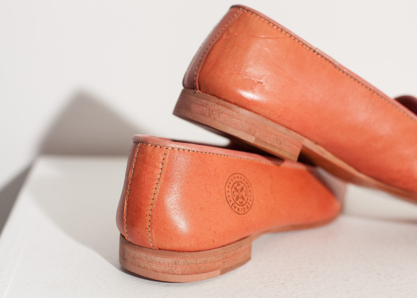 Leder-Loafer in Rosa
